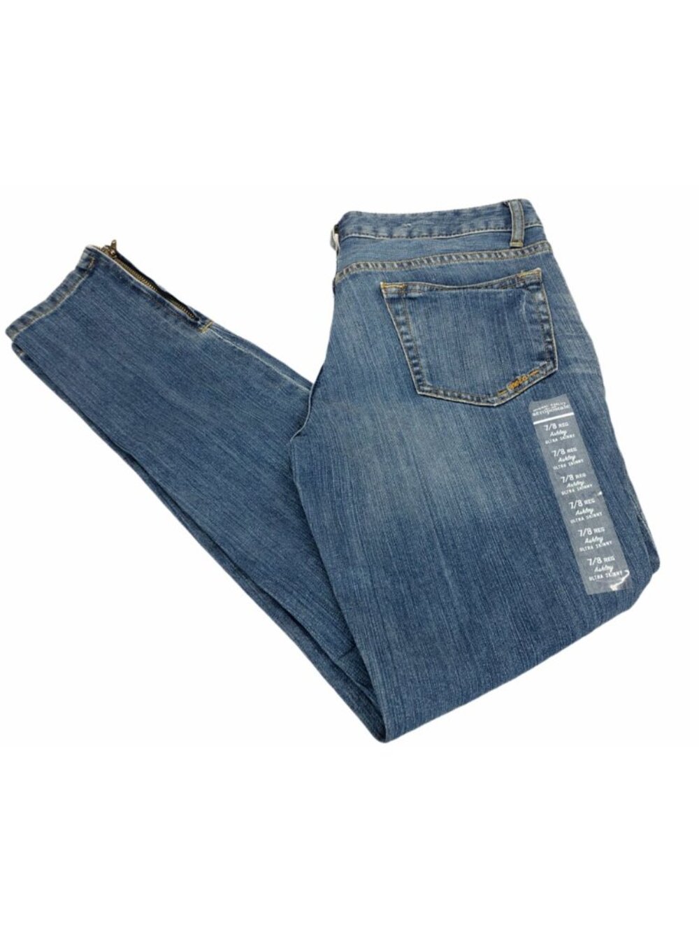 Aeropostale Ashley Utlra Skinny Jeans Juniors 7/8 Medium Wash Zipper Ankles NWT